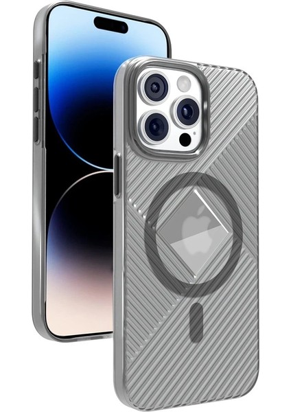 iPhone 15 Pro Max Stella Pc Sert Magsafe Kılıf - Siyah - PZRCR3985-8012