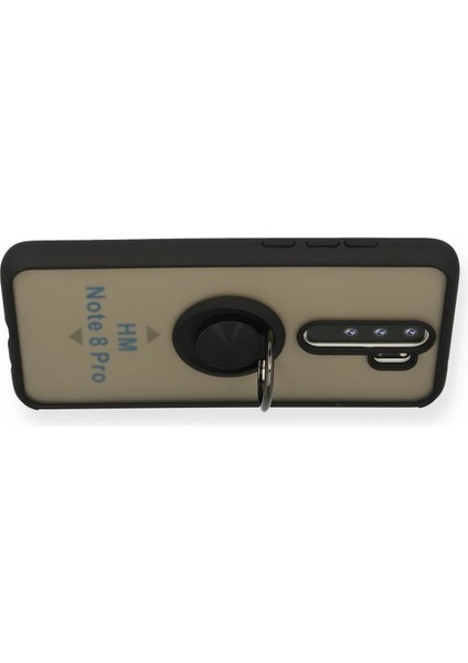 Xiaomi Redmi Note 8 Pro Kılıf Montreal Yüzüklü Silikon Kapak - Siyah - PZRCR5232-7197 modelleri