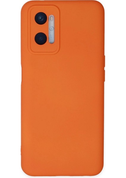 Oppo A96 Kılıf Nano Içi Kadife Silikon - Turuncu - PZRCR6125-8603