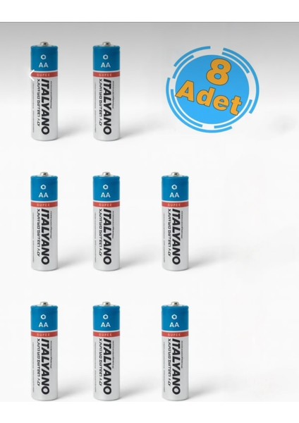 Italyano Kalem Pil Aa 1.5 V R6P Pil (8 Adet) modelleri