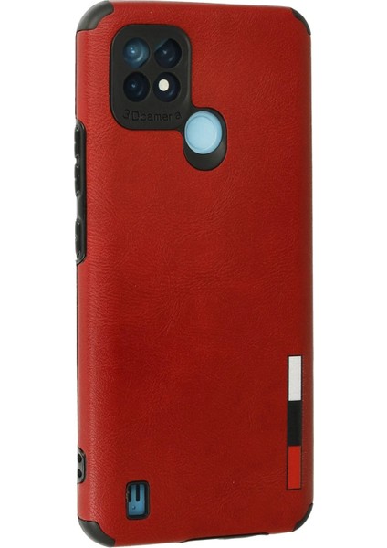 Realme C21 Kılıf Loop Deri Silikon - Kırmızı - PZRCR3436-5919 modelleri
