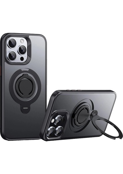 iPhone 14 Pro Max Avatar 360 Dönen Magsafe Kapak - Siyah - PZRCR1062-5388