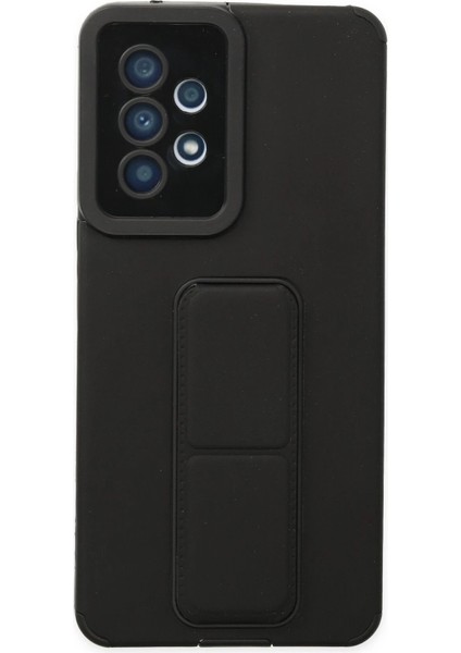 Samsung Galaxy A53 5g Kılıf Mega Standlı Silikon - Siyah - PZRCR2376-4504