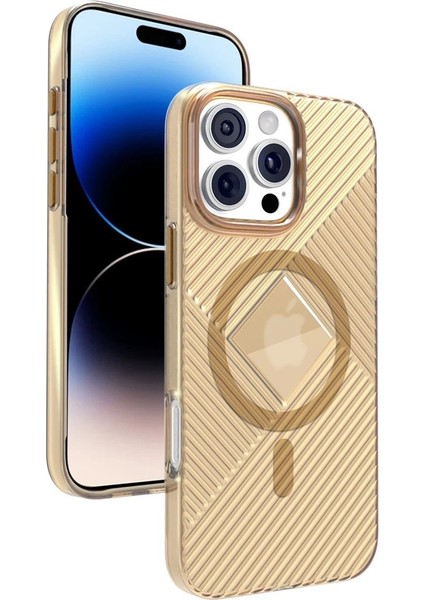iPhone 16 Pro Max Stella Pc Sert Magsafe Kılıf - Gold - PZRCR5396-4825