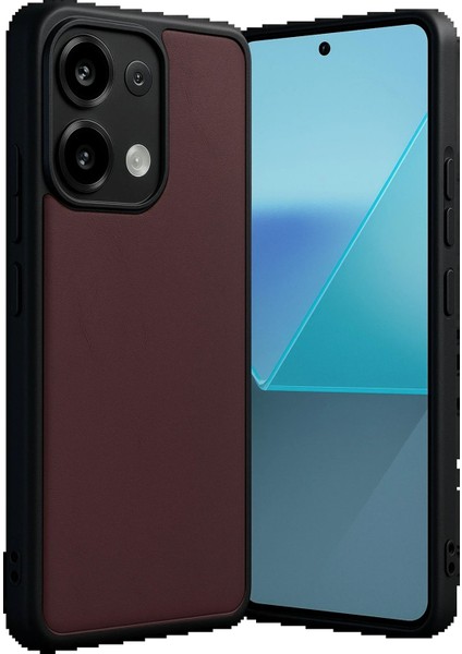 Xiaomi Redmi Note 13 Pro 5g Kılıf Aras Deri Kapak - Bordo - PZRCR3043-7219