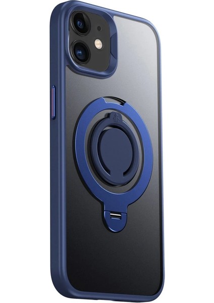 iPhone 12 Avatar 360 Dönen Magsafe Kapak - Lacivert - PZRCR4448-4615