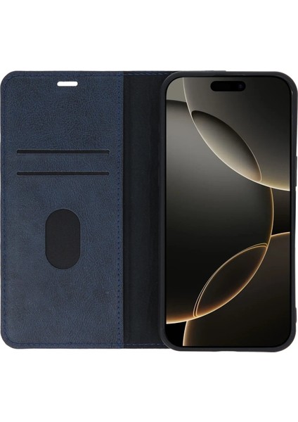 iPhone 15 Pro Max Kılıf Trend S Plus Kapaklı Kılıf - Lacivert - PZRCR2035-2772