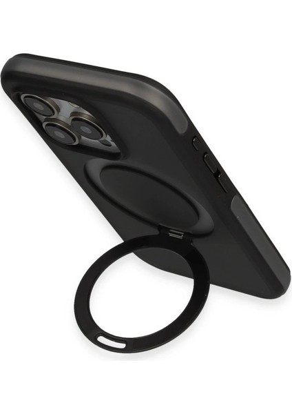 iPhone 15 Pro Zorda Airbag Magsafe Standlı Kapak - Titan Gri - PZRCR4146-1512 modelleri