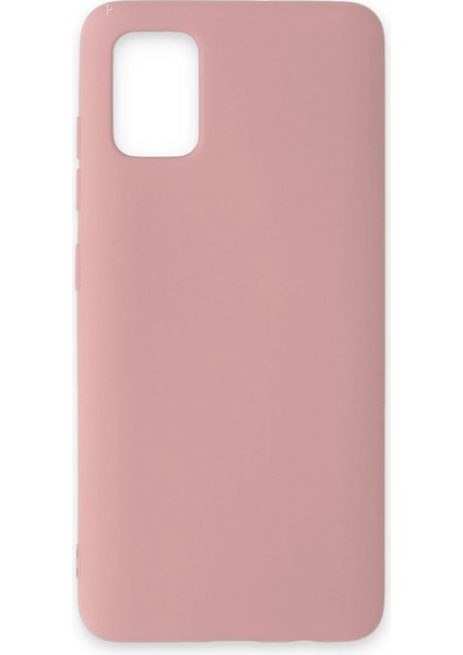 Samsung Galaxy A51 Kılıf Nano Içi Kadife Silikon - Pudra - PZRCR2314-7272