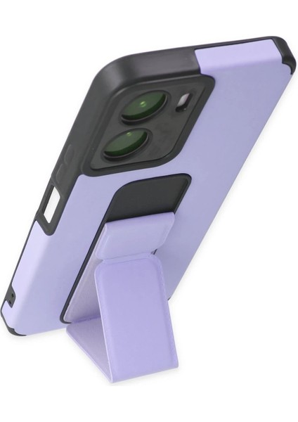 Vivo Y16 Kılıf Mega Standlı Silikon - Lila - PZRCR2578-7139 fırsatları