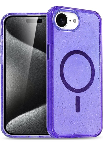 Apple iPhone 16E Star Magsafe Kapak - Mor - PZRCR7239-7168