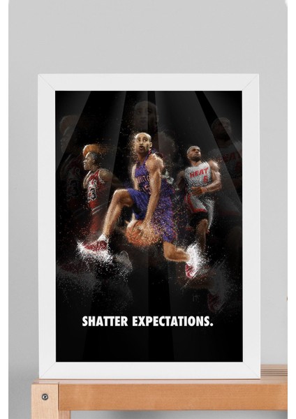 Vince Carter Michael Jordan Lebron James Çerçeveli Tablo - Basketbol Nba Posteri Tablo