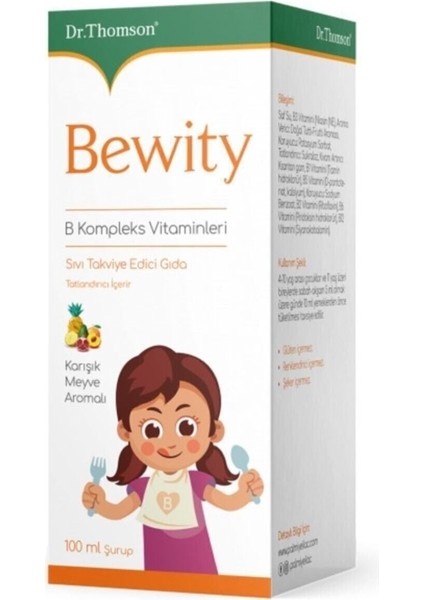 Bewity B Kompleks Vitamin Şurup 100 ml