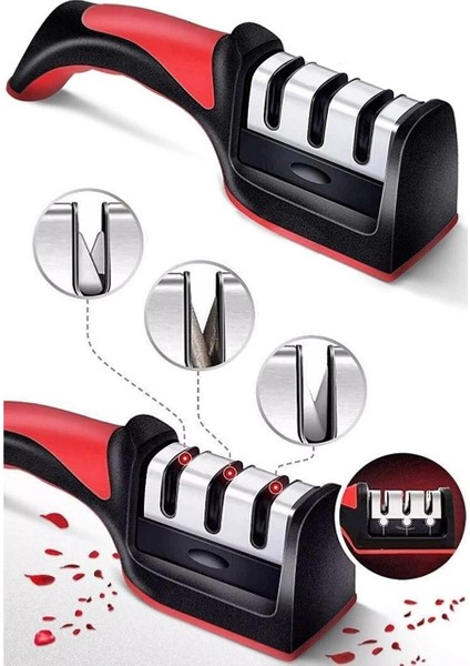 Profesyonel Bıçak Bileyici Tungsten Elmas 3 Açılı Şef Bıçak Bileyicisi fırsatları