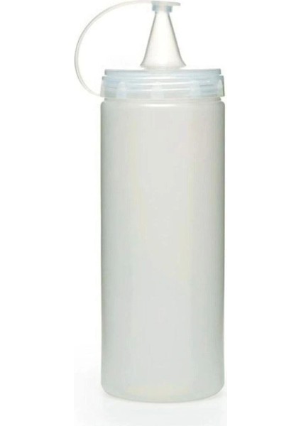 Şeffaf Kapaklı Sızdırmaz Yağlık Sosluk Şişesi Plastik Yağdanlık 400 Ml. AP-9028 (5047)