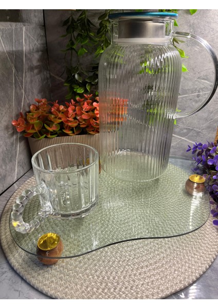 Sunumluk Cam Tepsi | Modern Ikram Tabağı modelleri