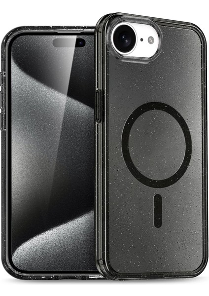 Apple iPhone 16E Star Magsafe Kapak - Siyah - PZRCR4439-6758