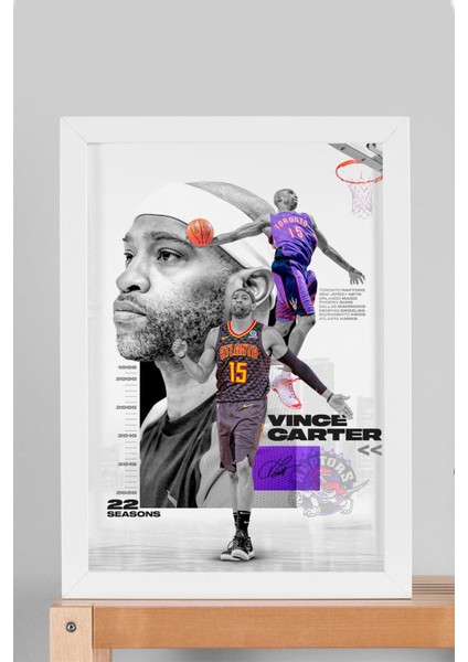 Vince Carter Çerçeveli Tablo - Basketbol Nba Posteri Tablo