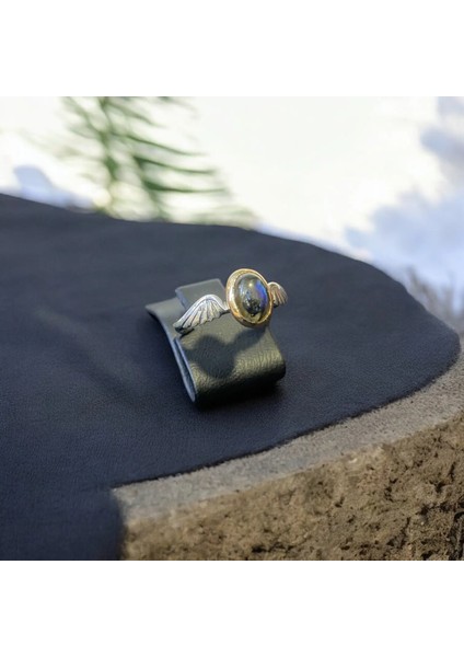 Labradorit Taşı Gümüş Yüzük