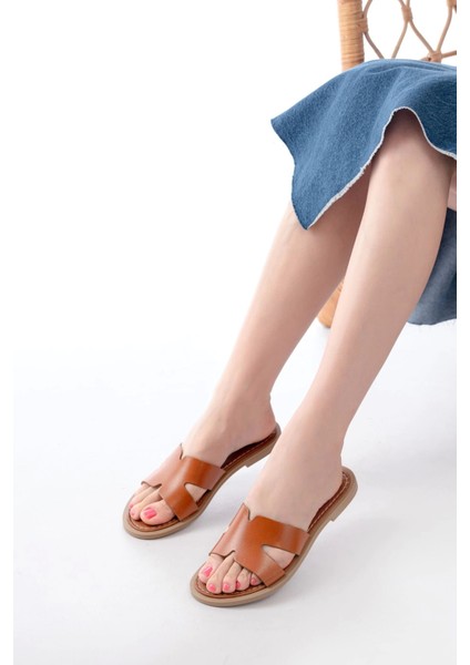 169-6100 Taba Ortopedik Hakiki Deri Kadın Terlik fiyatları