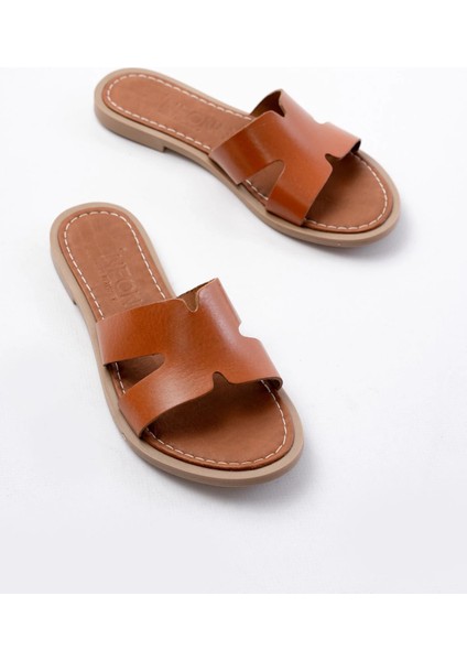 169-6100 Taba Ortopedik Hakiki Deri Kadın Terlik modelleri