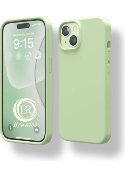 Apple Iphone 13/14 Uyumlu Kılıf Yumuşak Silikon Içi Kadife Lansman Kapak .