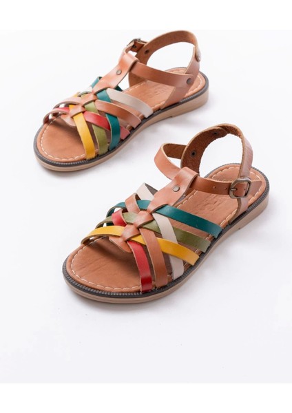 205-208 Multi Hakiki Deri Ortopedik Taban Kadın Sandalet indirimleri