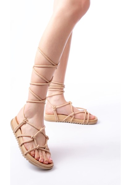 1001-1001 Nut Bilekten Bağcıklı Kadın Sandalet fiyatları