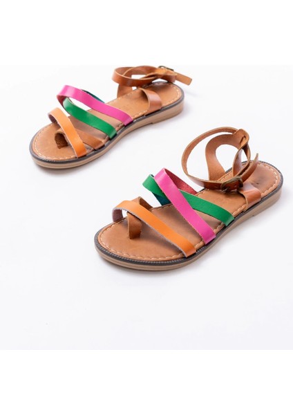 205-209 Multi Hakiki Deri Tokalı Parmak Arası Kadın Sandalet indirimleri