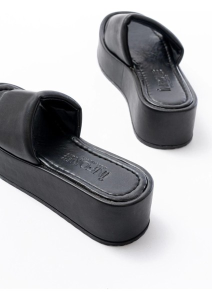 861-1033 Siyah Dolgu Topuklu Kadın Terlik indirimleri