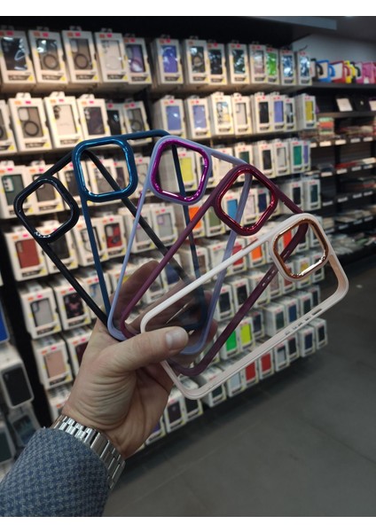 Vivo V23 Pro 5g Için Parlak Şefaf Renkli Kenarlıklı Şık Görünümlü Telefon Kılıfı Kapak