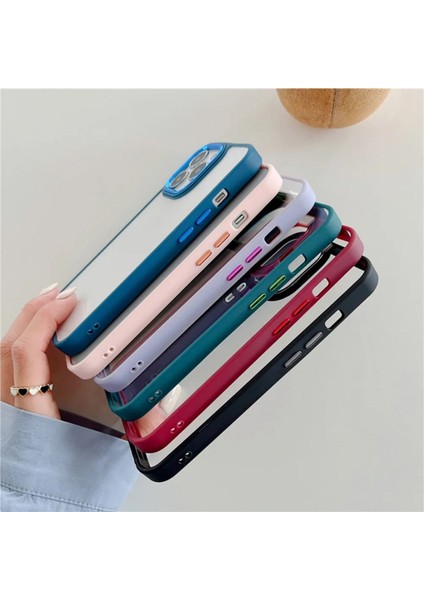 Iphone 11 Için Parlak Şefaf Renkli Kenarlıklı Şık Görünümlü Telefon Kılıfı Kapak indirimleri