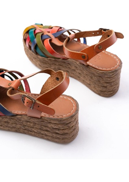 684-02 Taba Multi Ortopedik Hakiki Deri Dolgu Kadın Sandalet indirimleri