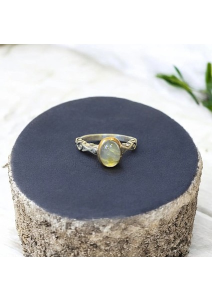 Labradorit Taşı Gümüş Yüzük Minimal Tasarım fiyatları