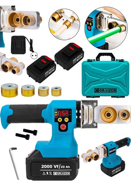 Powerforge Şarjlı Su Tesisatı Plastik Boru Kaynak Makinesi