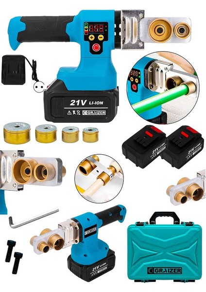 Powerforge Şarjlı Su Tesisatı Plastik Boru Kaynak Makinesi fiyatları