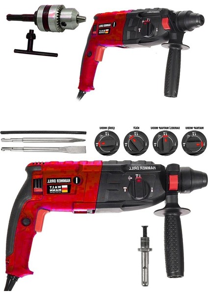 Germany 1200W Kırıcı Delici Hilti Darbeli Matkap 2-28MM - Kırmızı fiyatları