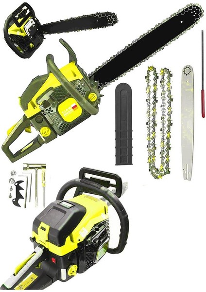 Germany Ekstra Güçlü 52CC 2.9 Hp 8000 Rpm Benzinli Testere Sarı