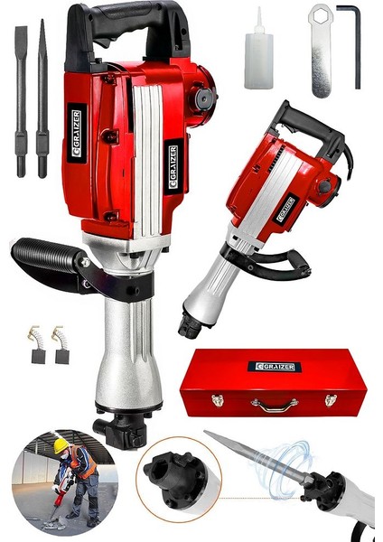 1800W Darbeli 16 kg Kırıcı Delici Hilti-Kırmızı fiyatları