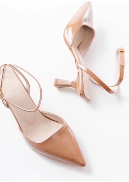 ST-004 Vizon Rugan Günlük 7 cm Topuklu Bayan Ayakkabı fırsatları