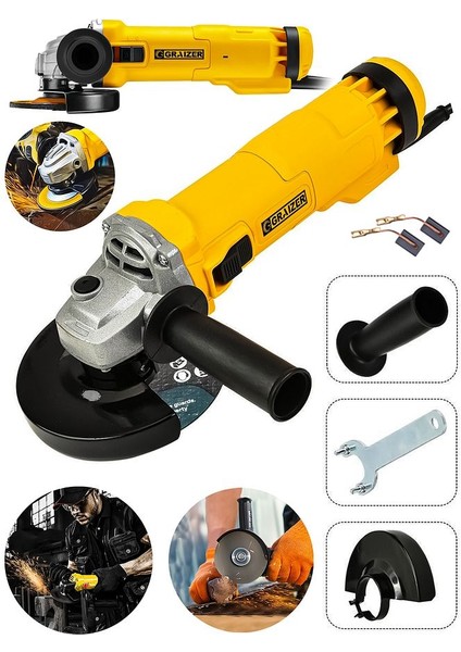 Powerforge 750W Avuç Taşlama Makinesi 125MM Bakır Sargılı Spiral-Sarı fiyatları