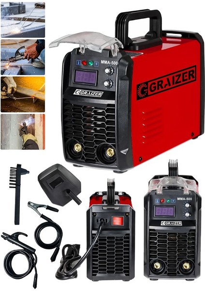 300 Amper Inverter MMA-500 Mega Stıck Kaynak Makinesi-Kırmızı fiyatları