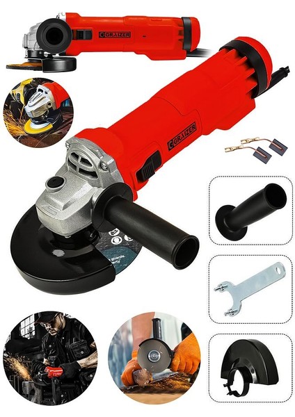 Powerforge 750W Avuç Taşlama Makinesi 125MM Bakır Sargılı Spiral-Kırmızı fiyatları