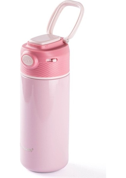 Bangda Pembe Paslanmaz Çelik Termometreli Termos 350ML