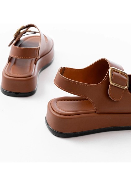 1187 Taba Dolgu Topuk Lastik Baretli Kadın Sandalet indirimleri