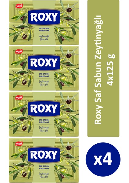 Saf Zeytinyağlı Banyo Sabunu 125 gr x 4 Adet
