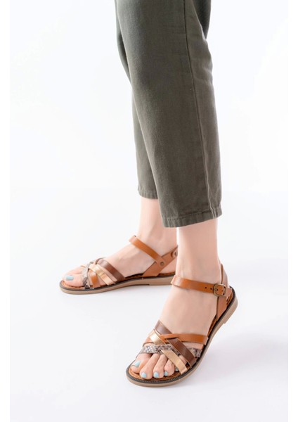 205-093 Taba Garni Hakiki Deri Ortopedik Taban Kadın Sandalet fiyatları