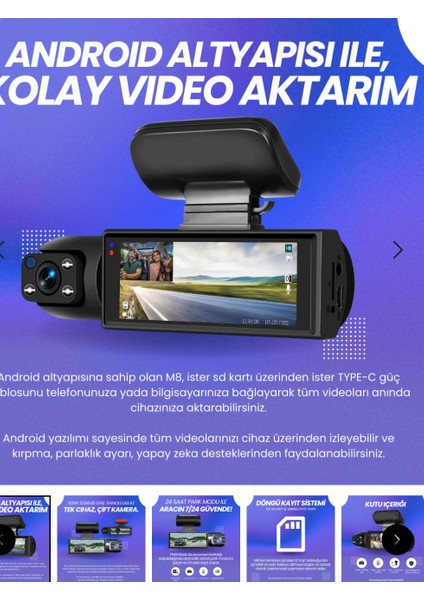 Rexıng M8 Araç Içi Kamera