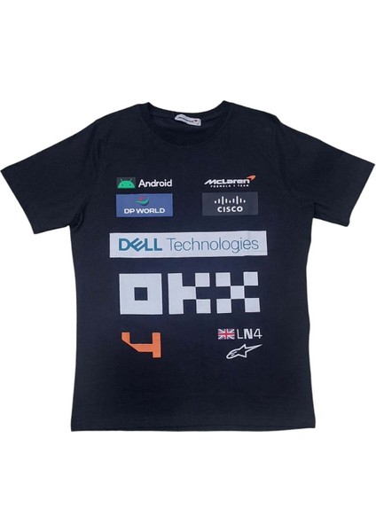 Erkek Yuvarlak Yakalı Yazılı Baskılı Kısa Kollu Siyah Tişört Ety-And modelleri