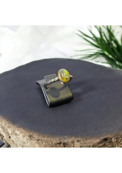 Labradorit Taşı Gümüş Yüzük